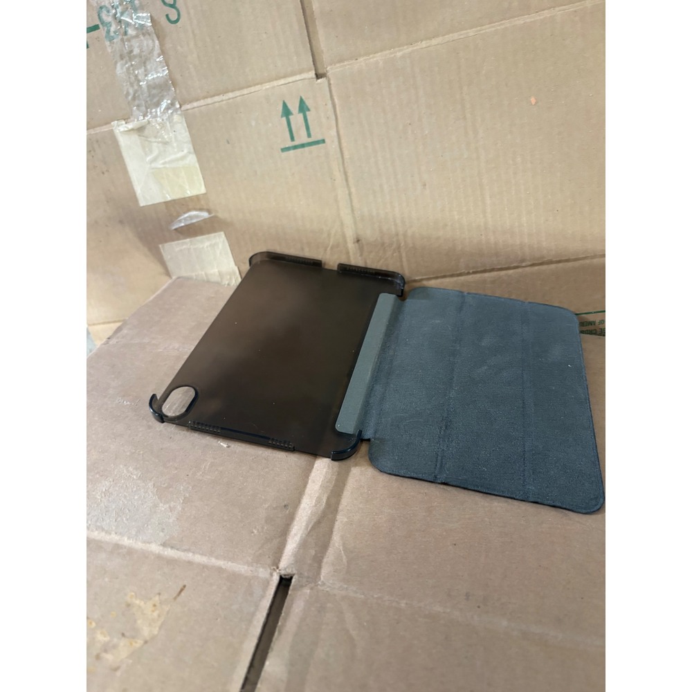 Black iPad mini Smart Case Folio Trifold Stand Cover with Translucent Back Shell - Picture 2 of 3